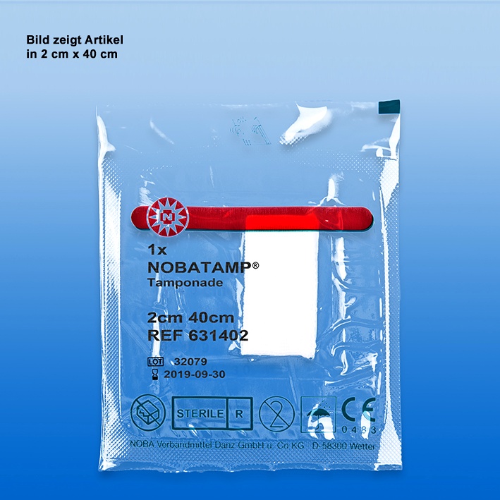 NOBATAMP Tamponadestreifen 1 x 40 cm, steril (50 Stck.)