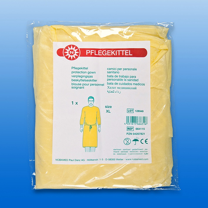 Pflegekittel gelb, Gr. XL