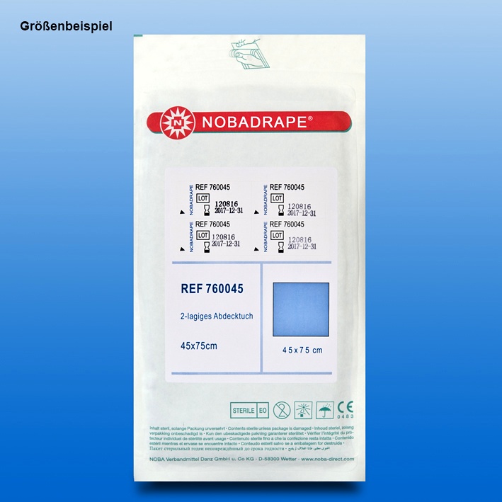 [NOB 760075] NOBADRAPE Abdecktücher ohne Loch 75 x 90 cm, 2-lagig, steril (20 Stck.)