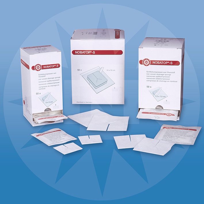 [NOB 855005] NOBATOP-S Schlitzkompressen 6-fach 5 x 5 cm (100 Stck.)