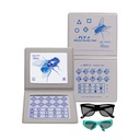 Stereotest Fliege-S (The Fly-S) mit Geometrischen Formen, Buchformat