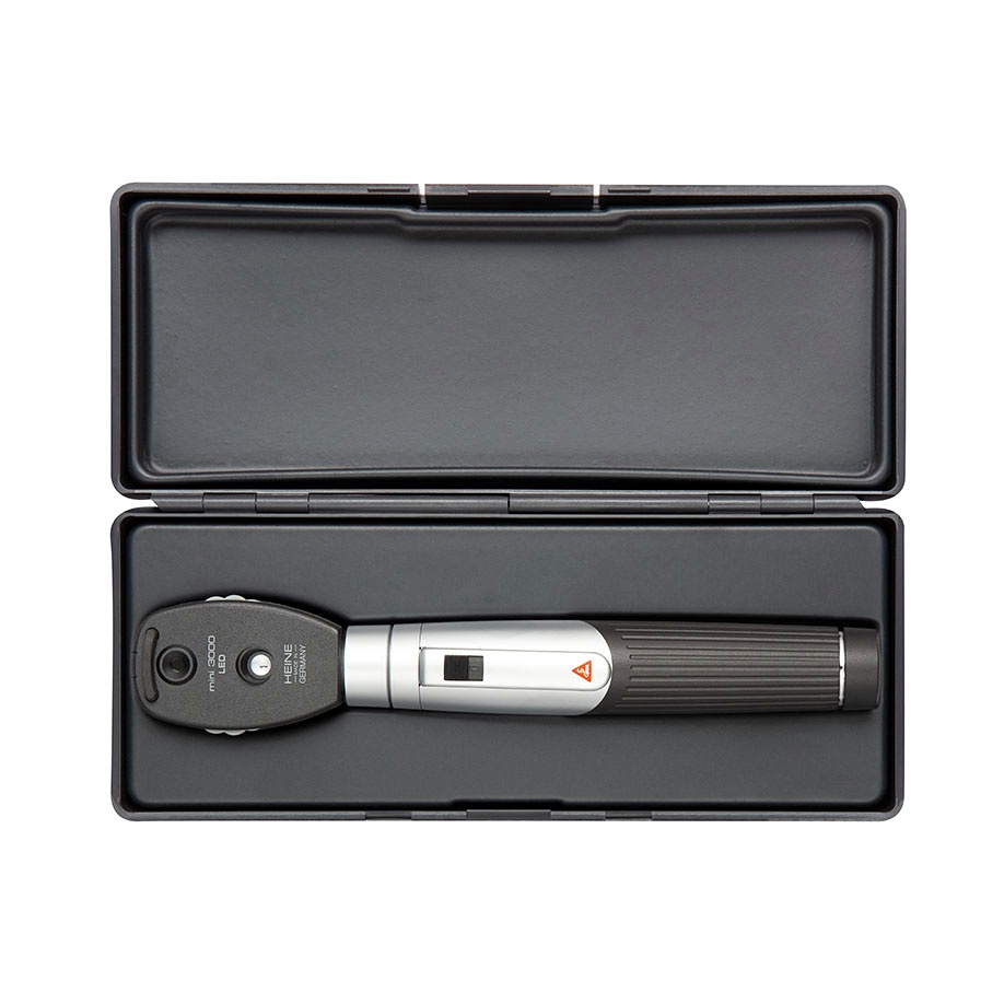 Mini 3000 LED Ophthalmoskop-Set 2,5 V Schwarz, mit Batteriegriff mini 3000