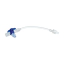 Discofix C-3 Dreiwegehahn blau steril Mit Safeflow, Verbindungsleitung 10 cm