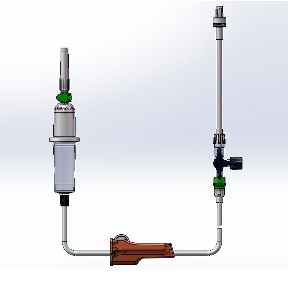ProSet Intrafix Primeline RV DWH 180 + 15 cm Schlauch, mit Dreiwegehahn