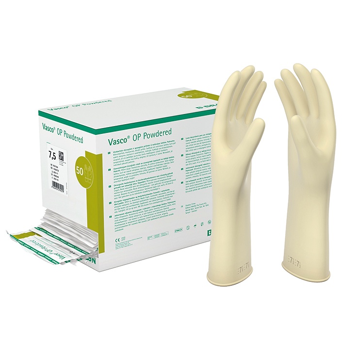 [PET 6031510] Vasco OP powdered OP-Handschuhe Latex, steril Gr. 6
