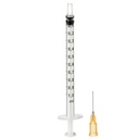 Omnifix F Spritzen 1 ml mit beigelegter Kanüle 0,50 x 16 mm (100 Stck.)