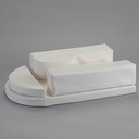 Baby-Seitenlagerungskissen Tom Kunstlederbezug, weiß, mit verstellbarer