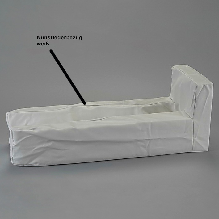 Kunstlederbezug zu den Franz Schienen Mit Reißverschluss, weiß