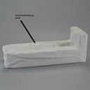 Kunstlederbezug zu den Franz Schienen Mit Reißverschluss, weiß