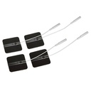 Carbon-Dauerelektroden 40 x 40 mm, selbstklebend (4 Stck.)