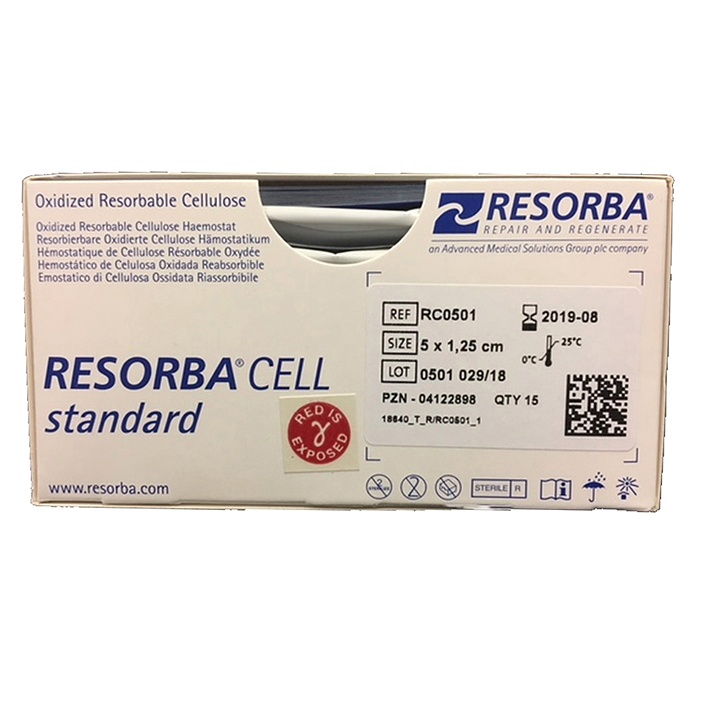 [RES RC0501] Resorba Cell standard 5 x 1,25 cm Resorbierbare Gazestreifen (15 Stck.)