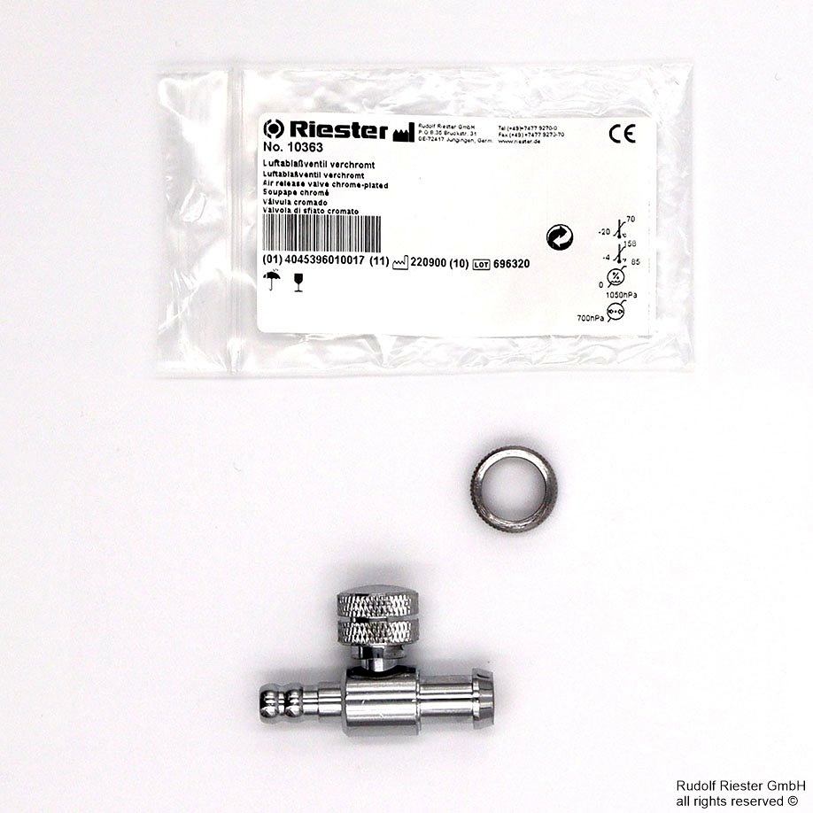 Luftablassventil, verchromt