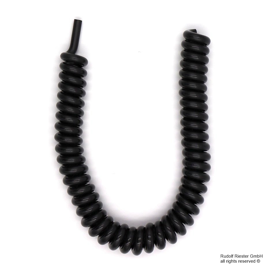 Latexspiralschlauch, schwarz