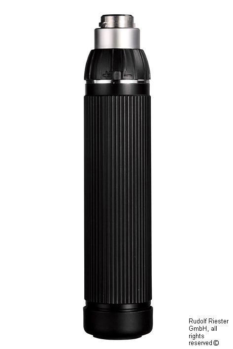 [RIE 10670] Batteriegriff Typ C rheotronic, schwarz Verchromt, für 2 Batterien Typ C oder