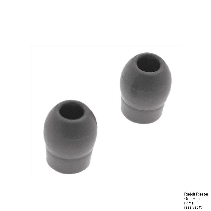 [RIE 11139] Ohroliven weich, grau, für cardiophon Duplex (de luxe), tristar (10 Paar)