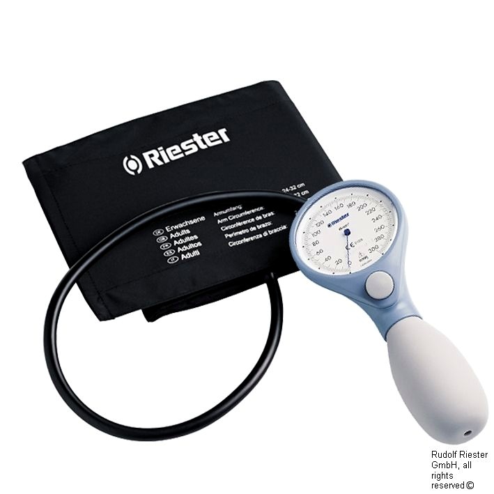 [RIE 1517] Ri-san Blutdruckmessgerät Ø 64 mm Kunststoff blau, 1-Schlauch