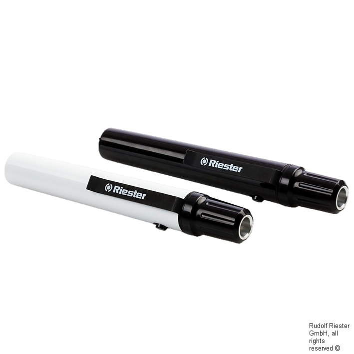 [RIE 5130-01] E-xam XL 2,5 V Diagnostikleuchte Schwarz, mit Zungenspatelhalter