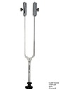 Stimmgabel Rydel-Seiffer, c64 Hz/c128 Hz Mit Fuß, Stahl, abnehmbarer Dämpfer