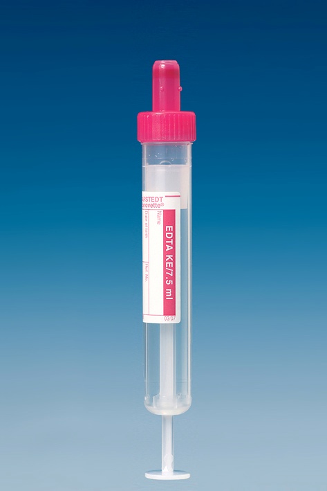 S-Monovetten 7,5 ml 92 x 15 mm, K3 EDTA Papieretikett, steril (50 Stck.)