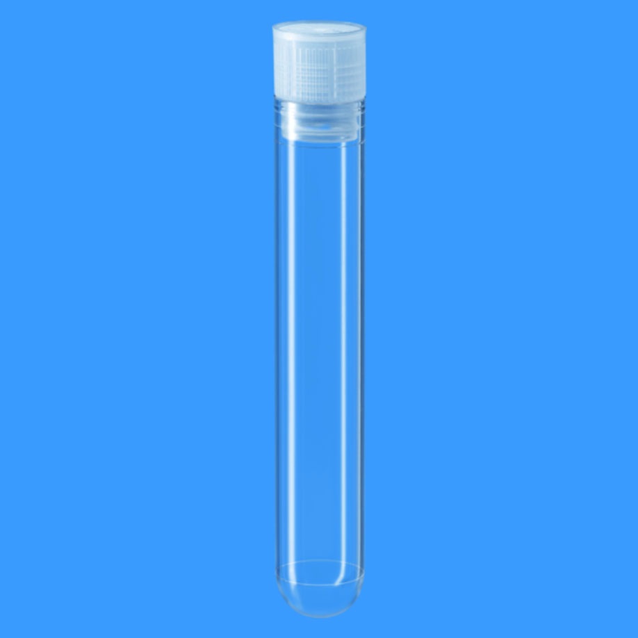 PS-Röhrchen 13 ml, 95 x 16,8 mm, steril M.montiertem Eindrückstopfen (100 Stck.)