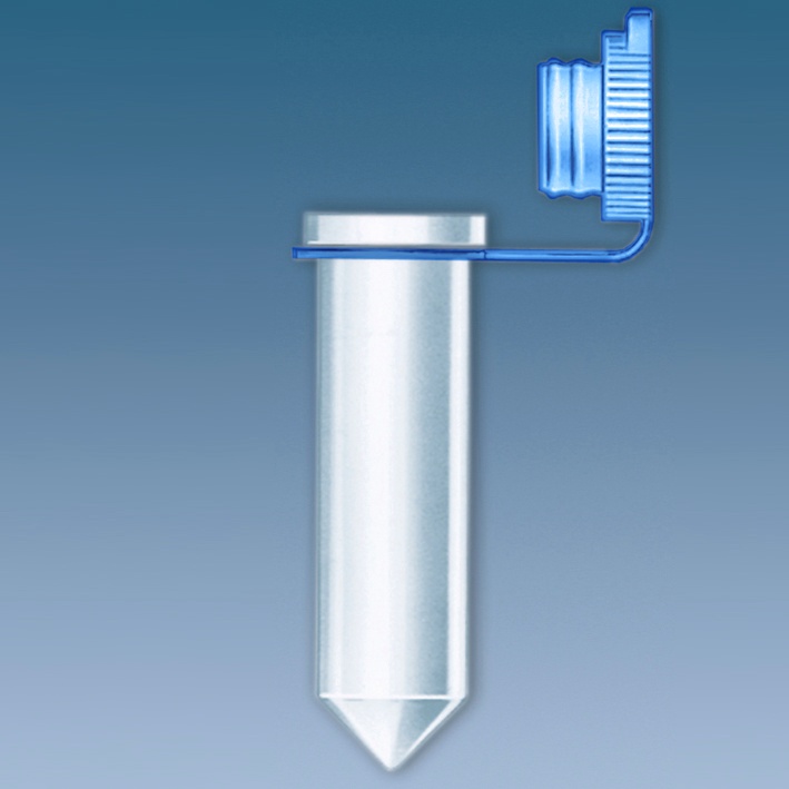 PP-Reaktionsgefäße 2 ml, mit anhängendem Soft-Stopfen blau (500 Stck.)