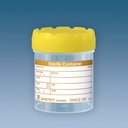 Mehrzweck-Becher 70 ml mit montiertem Schraubverschluss gelb (200 Stck.)