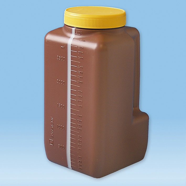 [SAR 77.575] Urinsammelflaschen 3,0 Ltr. Mit Transparentem Sichtstreifen (30 Stck.)