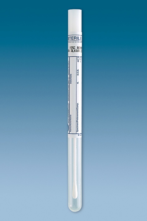 Abstrichtupfer neutral, Polystyrolstab 131 mm, steril (100 Stck.)