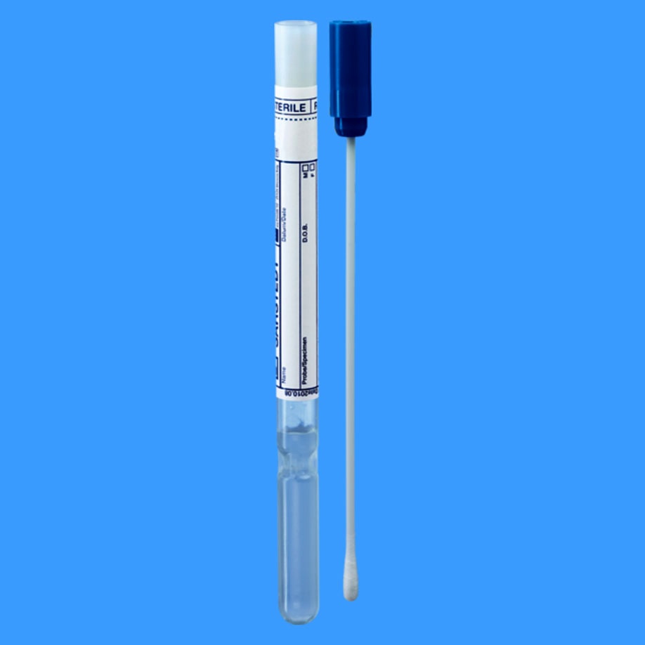 Abstrichtupfer mit Amies-Transportmedium Polystyrolstab 131mm, steril (500 Stck.)