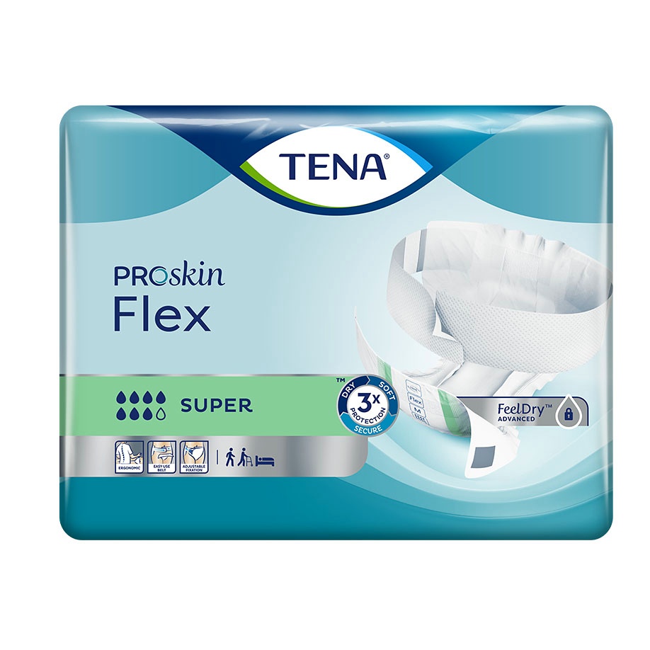 [SCA 724430] TENA Flex Super XL grün Inkontinenzeinlagen (3 x 30 Stck.)