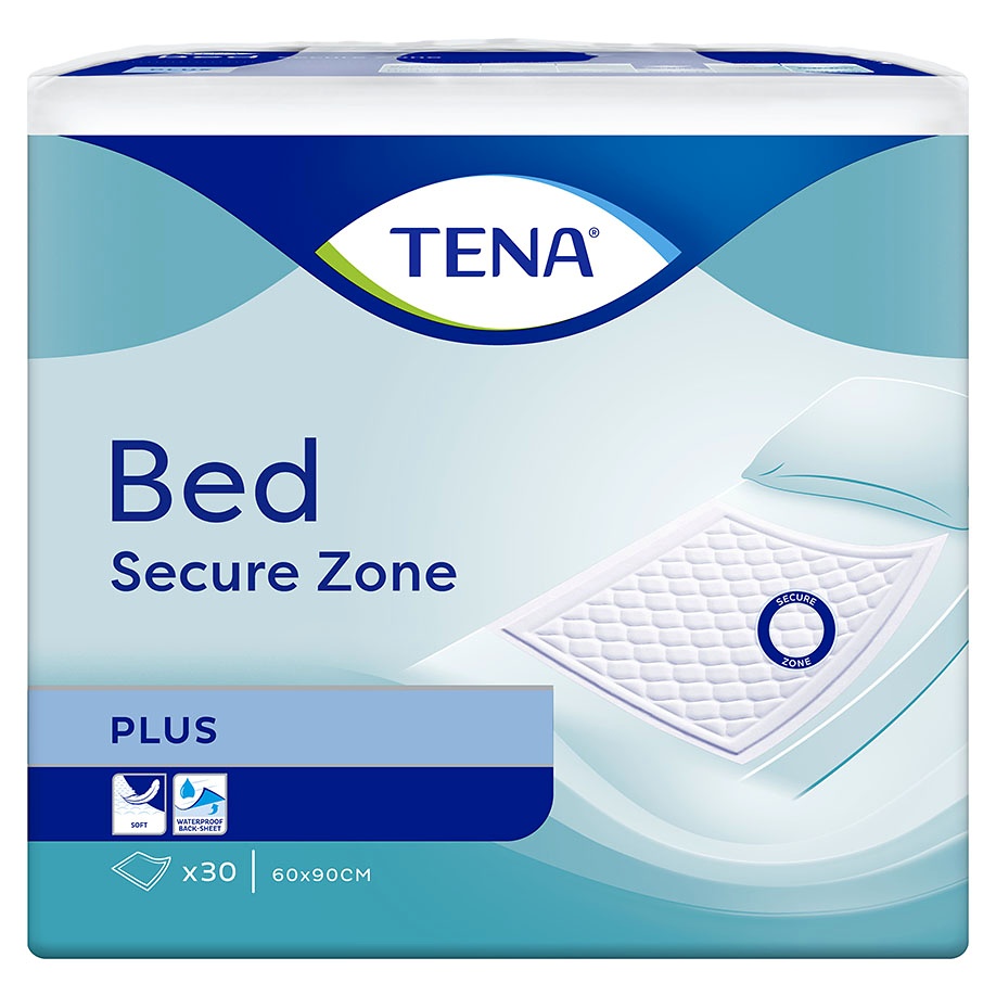 TENA Bed Plus (4 x 30 Stck.) Bettschutzeinlagen 60 x 90 cm blau
