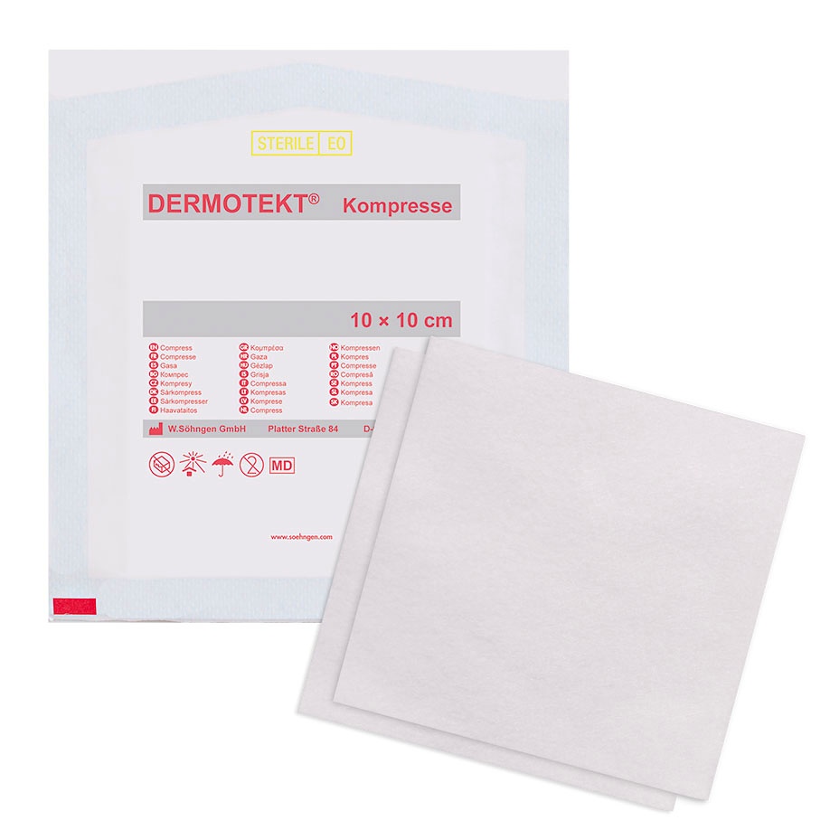 [SÖH 1003401] DERMOTEKT Kompressen steril Ca. 10 x 10 cm (2 Stck.)