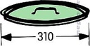 Deckel für 12-Ltr. Eimer aus Chromnickelstahl 18/10