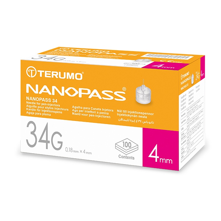 [TER TN3404M] NANOPASS 34G Pen-Nadeln 0,18 x 4 mm (100 Stck.)