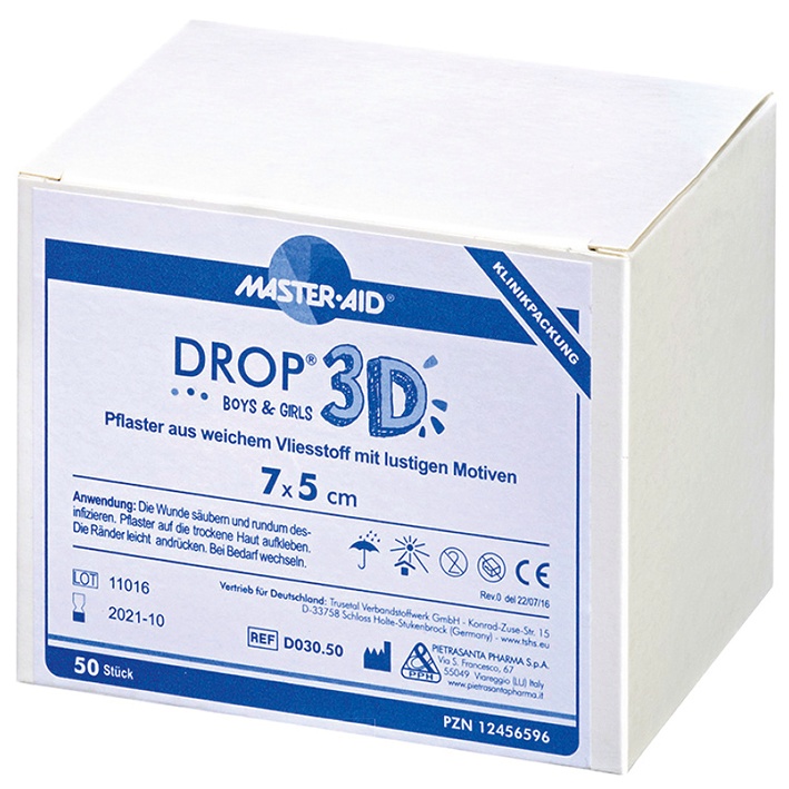 DROP 3D BOYS & GIRLS Wundverband 5 x 7 cm (50 Stck.)