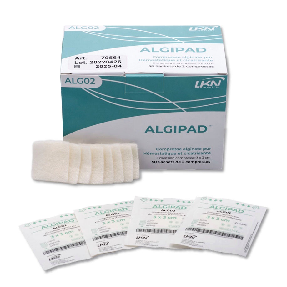 [TRU 70564] ALGIPAD Calciumalginat-Kompressen steril 3 x 3 cm (50 x 2 Stck.)