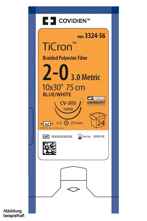 [TYC 8886304731] Ti-Cron C-13 4/0=1,5 blau Nahtmaterial Fadenlänge 45 cm (36 Stck.)