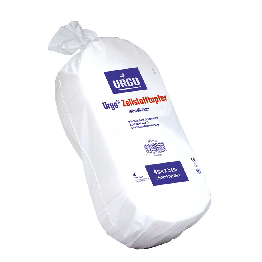 Urgo Zellstofftupfer, unsteril 4 x 5 cm (2x500 Stck.)