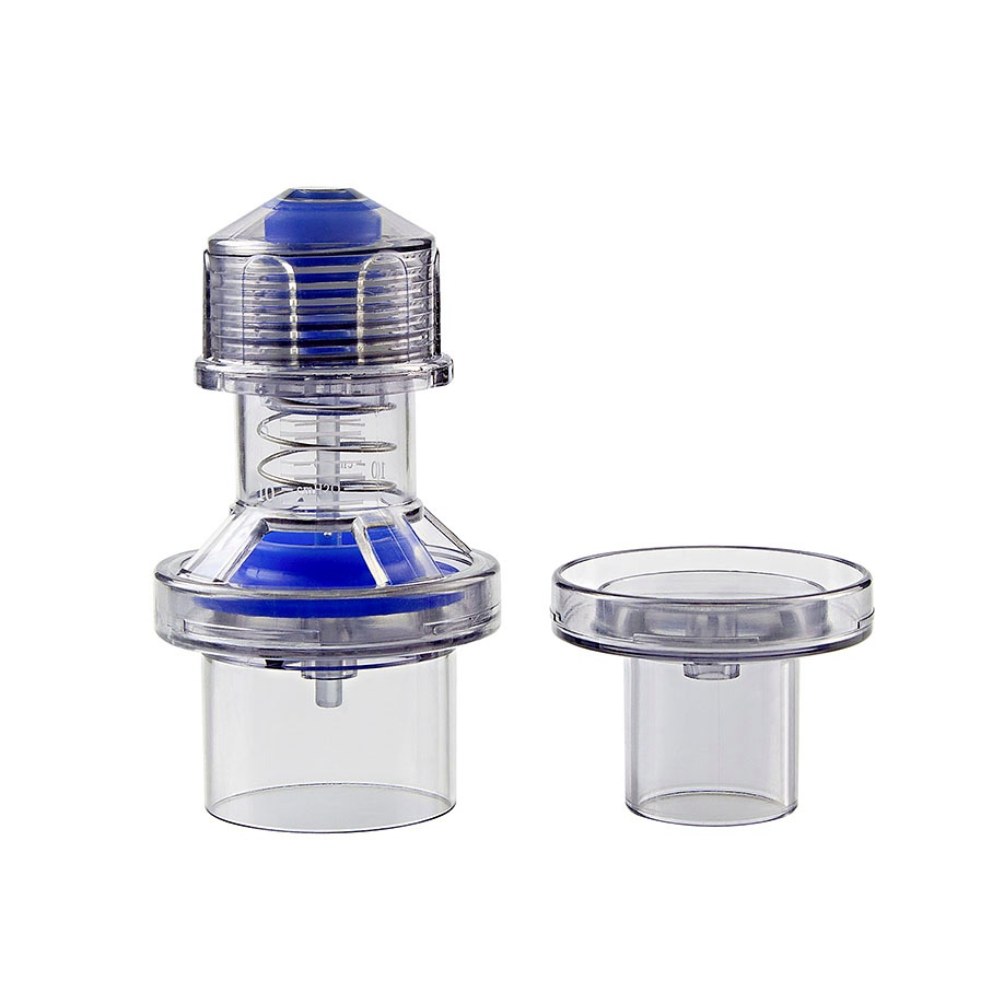 [VBM 8813006] Peep-Ventil, 2-10 cm H2O, 30 mm I.D. Mit Zusatzadapter 22 mm (blaue Membrane)