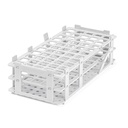 Reagenzglasgestell, PP 55 Plätze, für Gläser bis Ø 18 mm, weiß