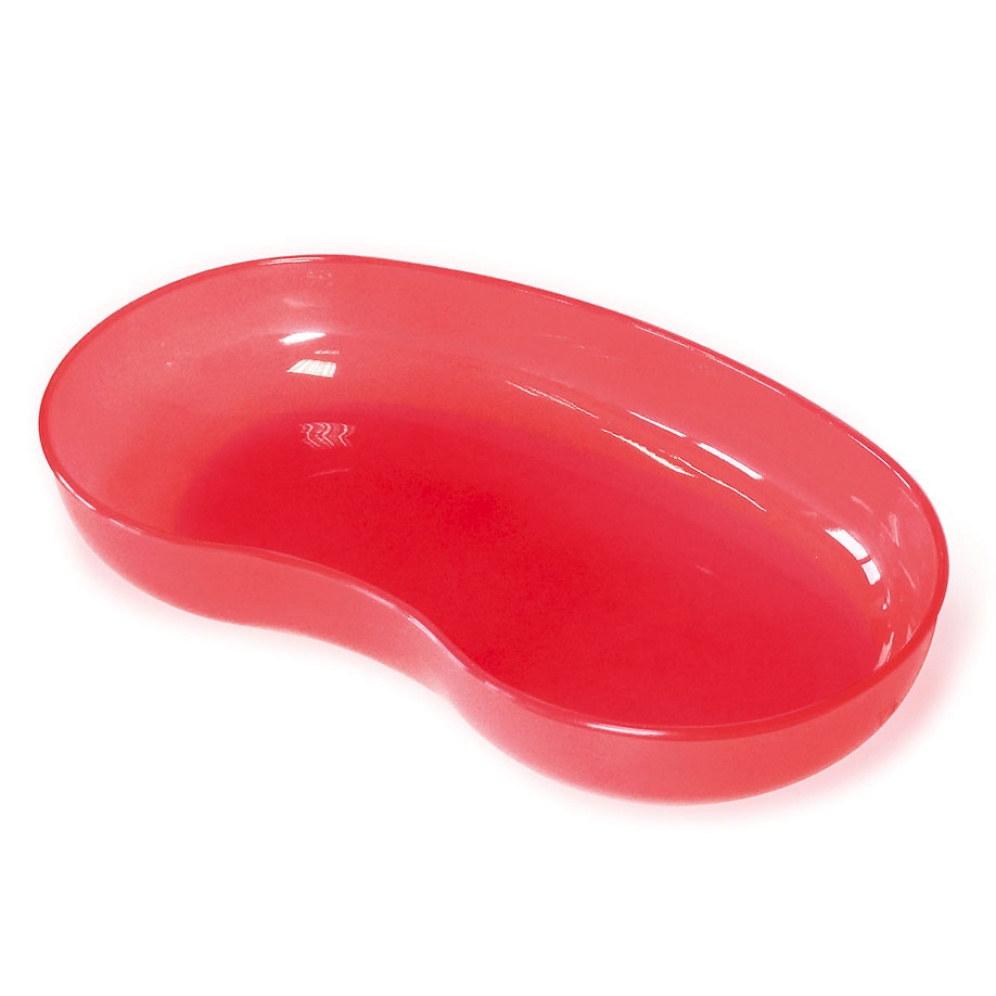 Nierenschale aus PP, rot transluzent 260 x 137 x 40 mm