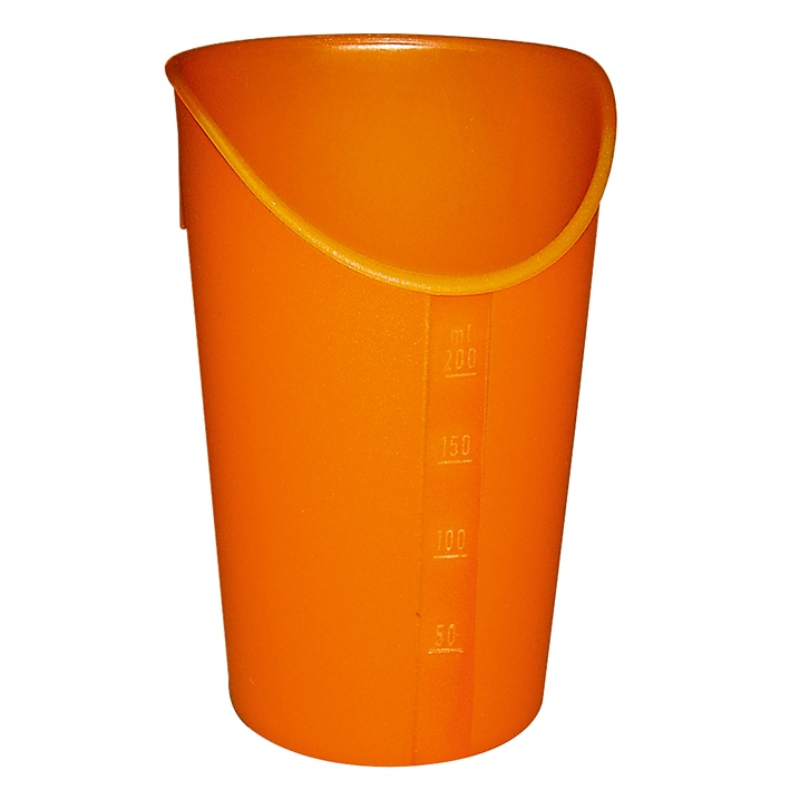 Trinkbecher mit Nasenausschnitt Orange 200 ml