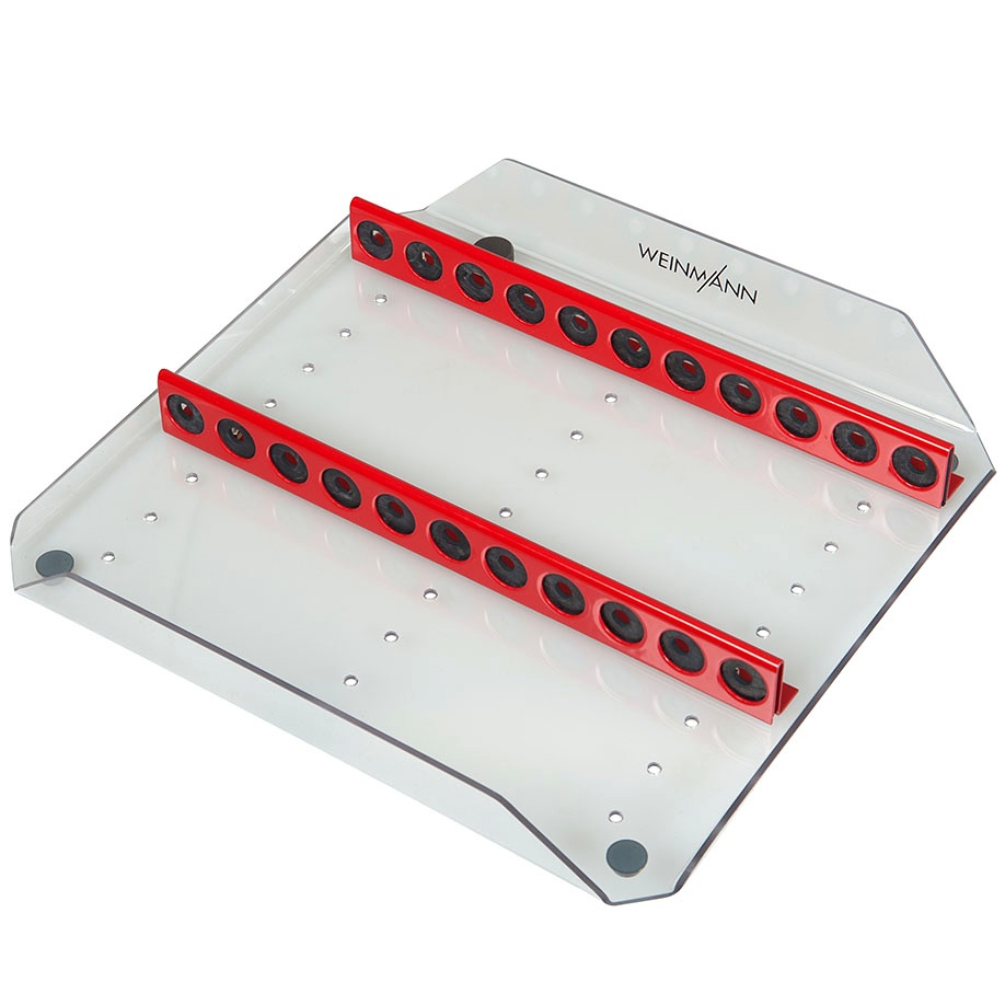 [WEI 8771] Ampullentableau mit 2 Ampullenleisten Mit je 11 Ampullenplätzen