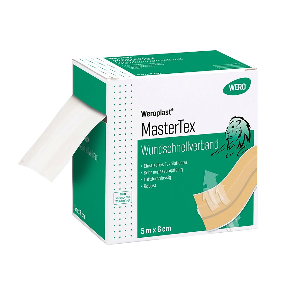 [WEM 150268] Weroplast MasterTex Wundschnellverband Hautfarben 5 m x 6 cm