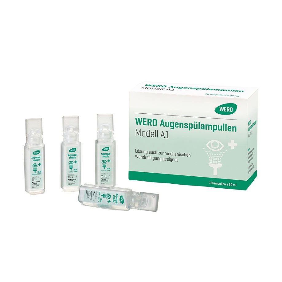 Wero-Augenspülampullen Modell A1 Steril (10 x 20 ml)