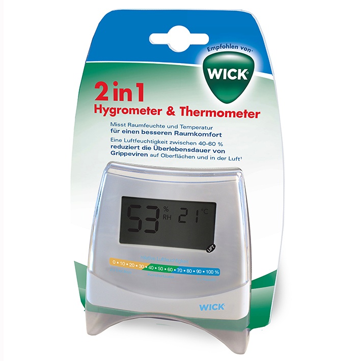 [WIC W70V1] WICK 2-in-1 Hygrometer & Thermometer