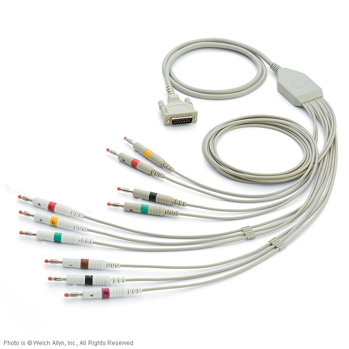 [WLA 719654] Patientenkabel, 10 Ableitungen, 1 m IEC Banane, für CP 50/CP 150