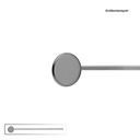 Kehlkopfspiegel mit Griff 19,5 cm Fig. 3, Ø 16 mm, aus Rhodium