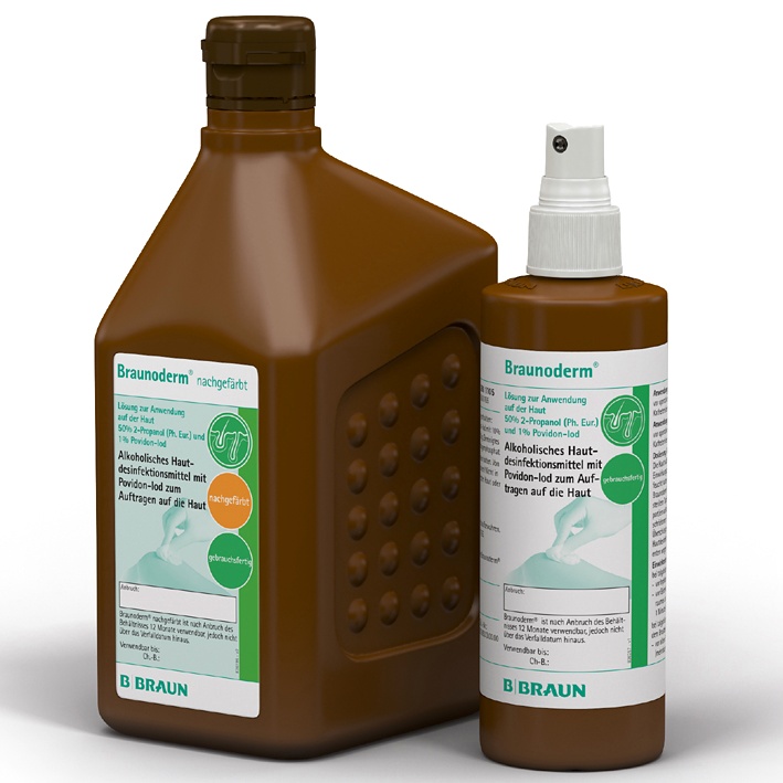 Braunoderm 250 ml Sprühflasche Hautdesinfektion