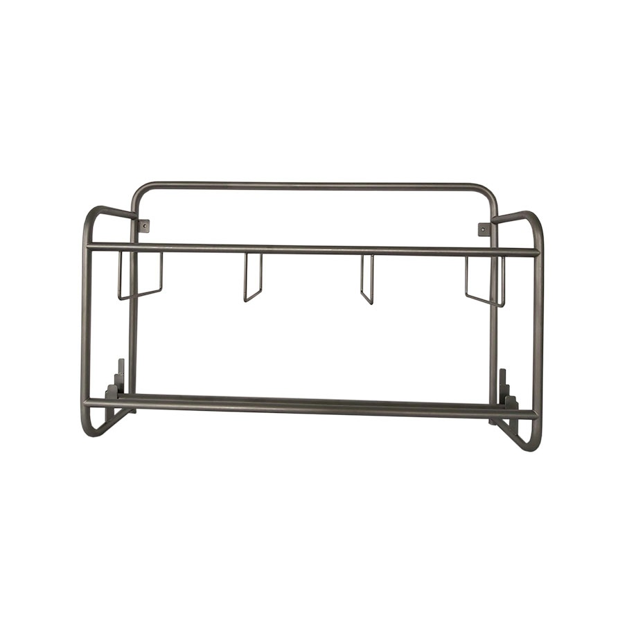 OnlyU Wandhalterung 46 x 70 x 18 cm Inkl. Korb für Ersatzfolie, Edelstahl